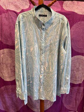 MANAOLA Men's Long Sleeve Button Down XXL Shirt